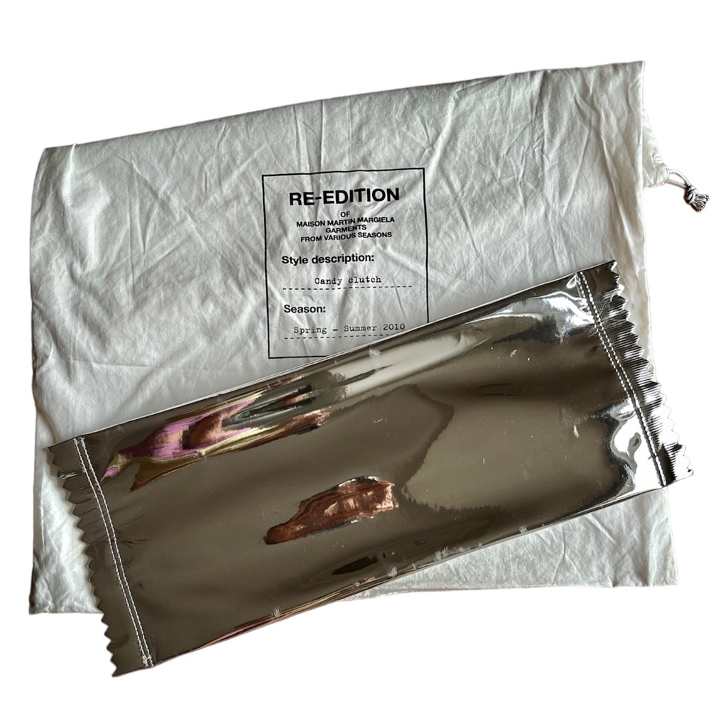 Rare Nwt Maison Martin Margiela X H&M Candy Clutch - Metallic Silver